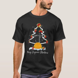 Engineering Xmas Tree Merry Engineer Christmas Paj T-Shirt