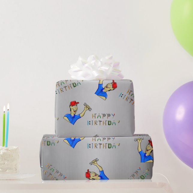 Engineer's Birthday  Wrapping Paper (Party Gifts)
