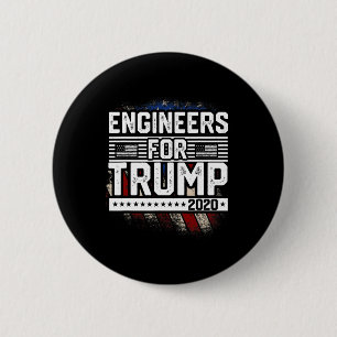 Engineers' For Trump Re-elect Trump 6 Cm Round Badge