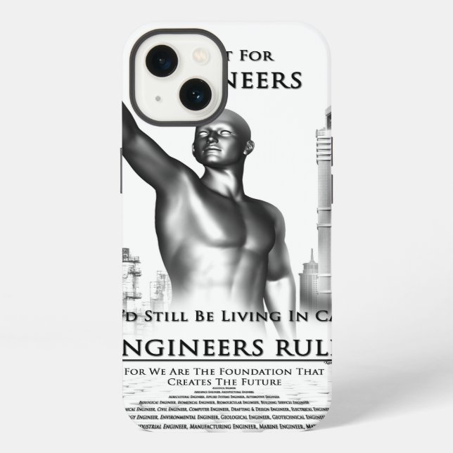 Engineers Rule iPhone Case (Back)