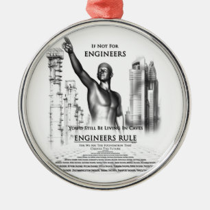 Engineers Rule Metal Tree Decoration