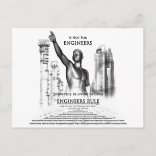Engineers Rule Postcard