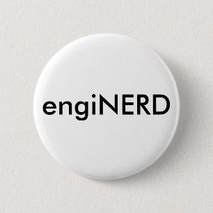 engiNERD 6 Cm Round Badge