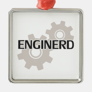 Enginerd Engineer Nerd Metal Tree Decoration
