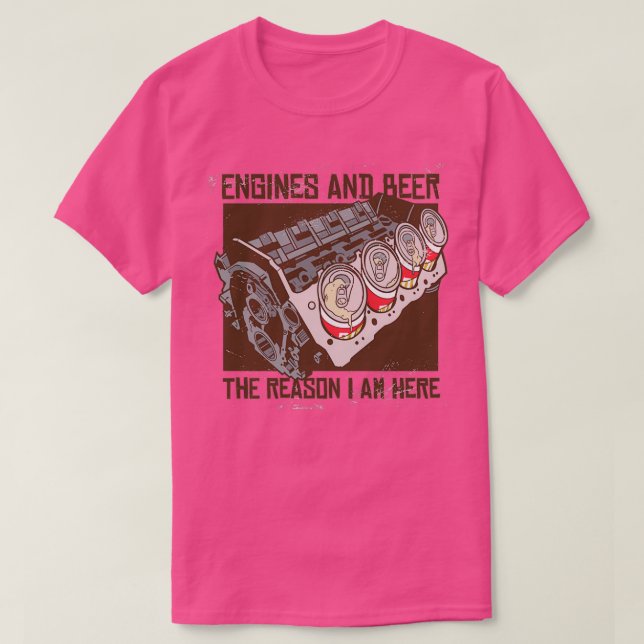 Engines and beer  T-Shirt (Design Front)