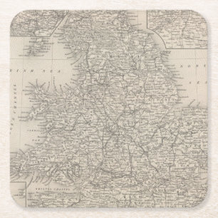 England 10 square paper coaster