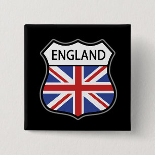 England 15 Cm Square Badge