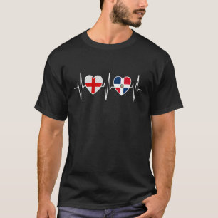 England And Dominican Republic Flag Flags T-Shirt