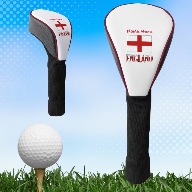 England and English Flag Red Personalisation  Golf Head Cover (Creator Uploaded)
