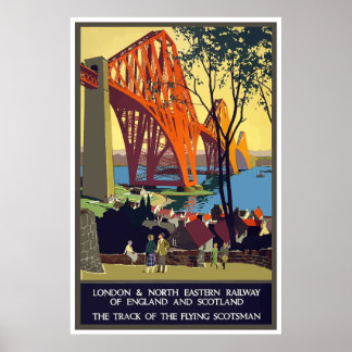 England and Scotland Travel Poster