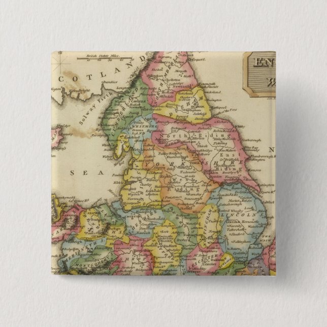 England and Wales 15 Cm Square Badge (Front)