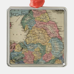 England and Wales 2 Metal Tree Decoration