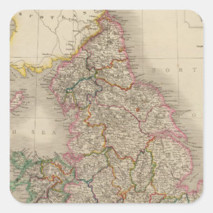 England and Wales 3 Square Sticker