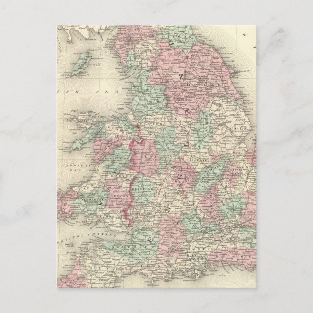 England and Wales 5 Postcard (Front)