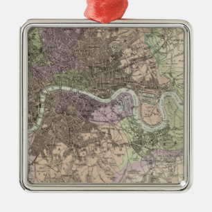 England and Wales - Cities, Ports and Harbours Metal Tree Decoration