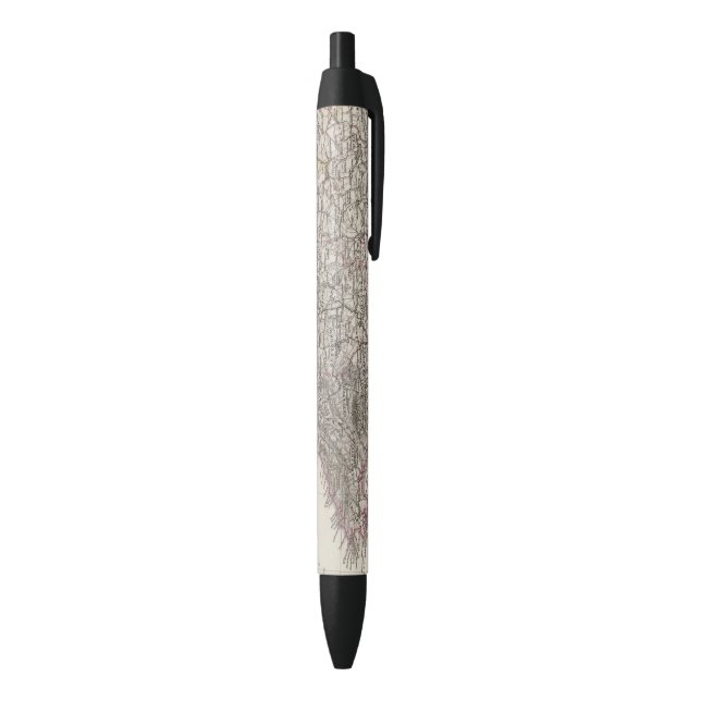 England Atlas Map Black Ink Pen (Bottom (Vertical))