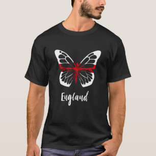 England Butterfly Wings St George's Cross England  T-Shirt