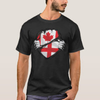 England Canadian Hands Ripped Roots Flag