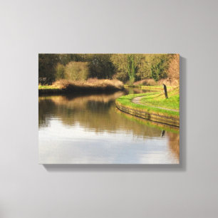 England Canal Water Pond Wrapped Canvas