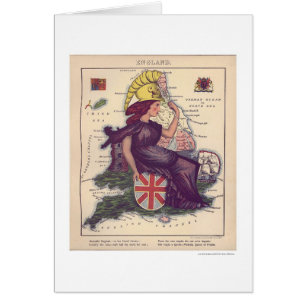 England Caricature Map 1868