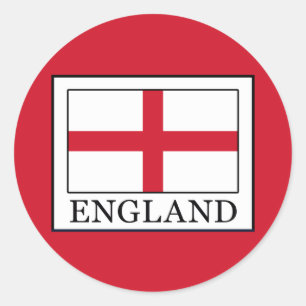 England Classic Round Sticker