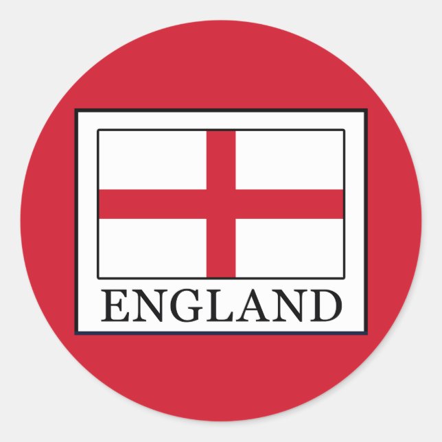 England Classic Round Sticker (Front)