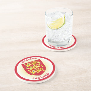 England Coat of Arms Circle Shape Coaster