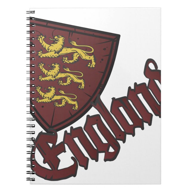 England Coat of Arms Spiral Notebook (Front)