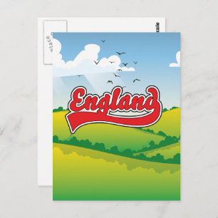 England Countryside travel poster Postcard