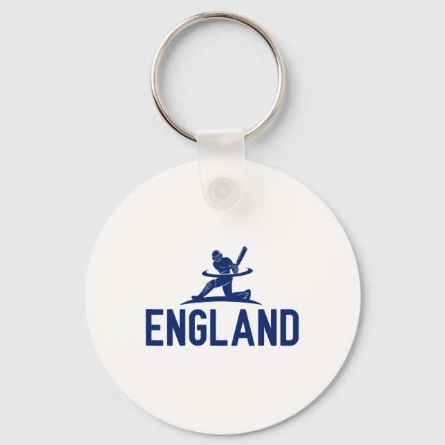 England Cricket Fan. Men  Key Ring (Front)