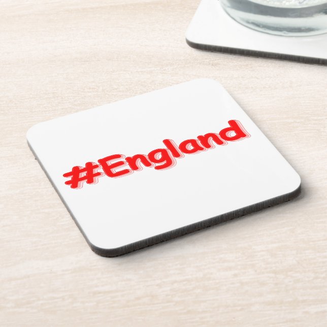 "#England" Cute Design. Buy Now Coaster (Left Side)