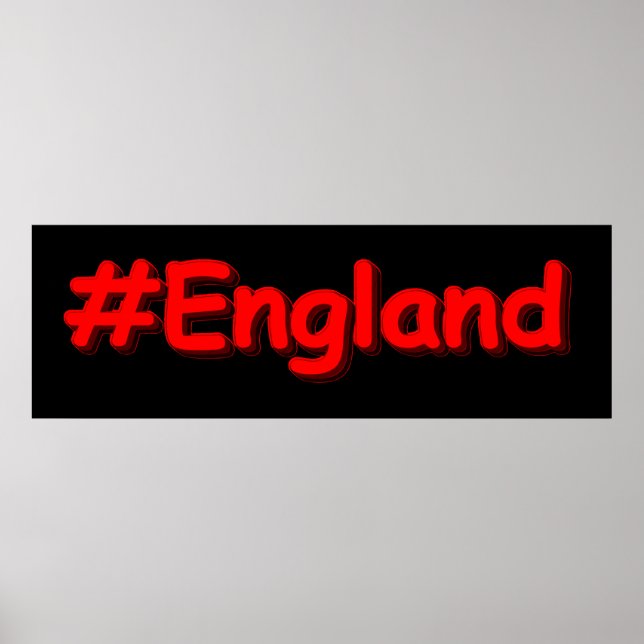 "#England" Cute Design. Buy Now Poster (Front)