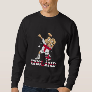 England Dabbing Dog Soccer Flag Pride Football Pla Sweatshirt