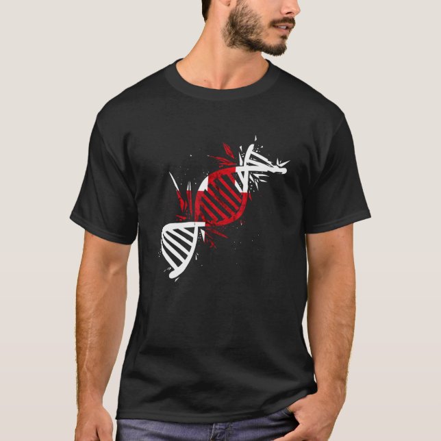 England DNA Molecule English Roots England Flag En T-Shirt (Front)