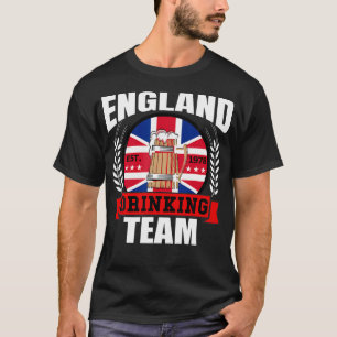 England Drinking Team Funny English Uk Flag Beer P T-Shirt