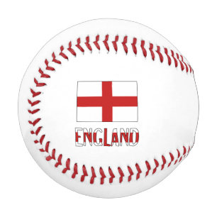 England English Flag Black Personalisation Baseball