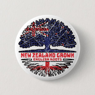 England English New Zealander New Zealand Tree 6 Cm Round Badge
