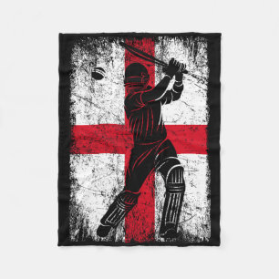 England Flag Cricket Jersey Fan Player Coach Fleece Blanket
