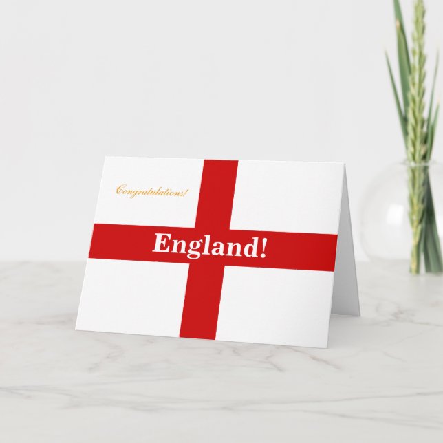 England Flag - Engerland! Engerland! Congrats Card (Front)