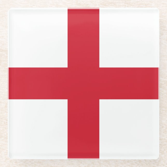 England Flag Glass Coaster (Front)