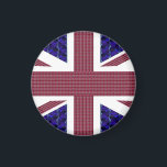 England Flag, Great Britain Flag Magnet<br><div class="desc">England Flag,  Great Britain Flag magnet.
The flag is made with images of Gemstones:
The blue background are rectangular shaped blue Sapphires.
The Red stripes are rectangular shaped Rubies.
The Stars are Diamonds.</div>