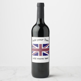 England Flag, Great Britain Independence Day Wine Label