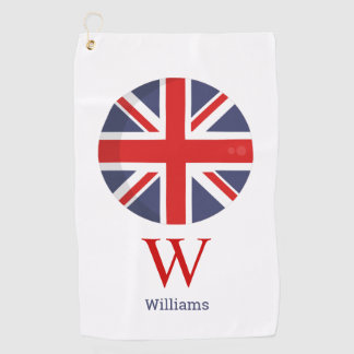 England Flag Monogram Golf Towel