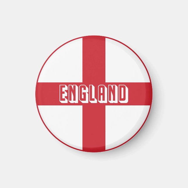 England Flag & Name Magnet (Front)