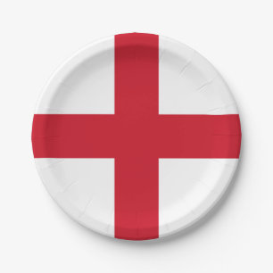 England Flag Paper Plate
