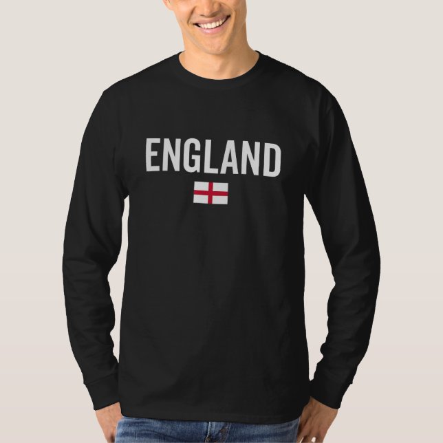 England Flag Proud British Patriotic Flag Soccer F T-Shirt (Front)