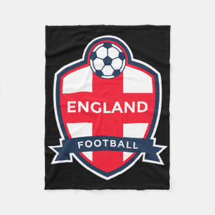 England Flag Retro Footll Soccer English Fan Shirt Fleece Blanket