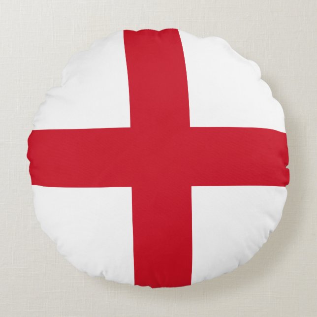 England Flag Round Cushion (Front)