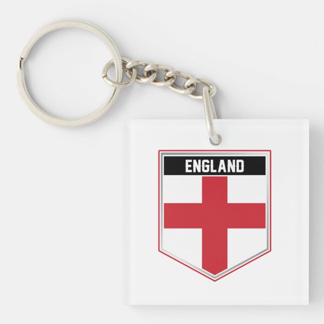 England Flag Shield Key Ring (Front)