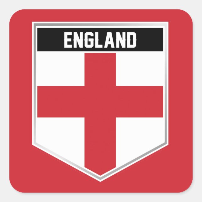 England Flag Shield Square Sticker (Front)